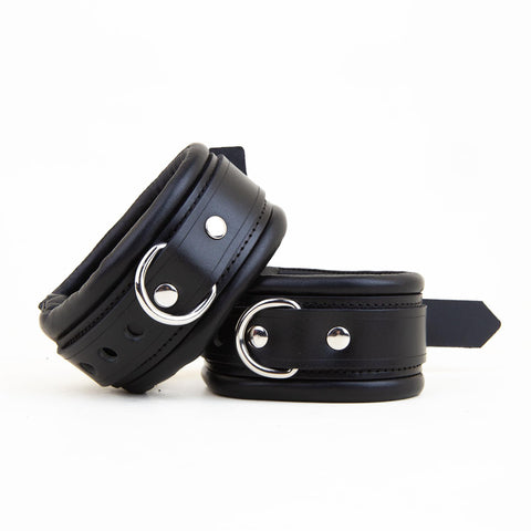 Padded Leather Ankle Cuffs 5cm