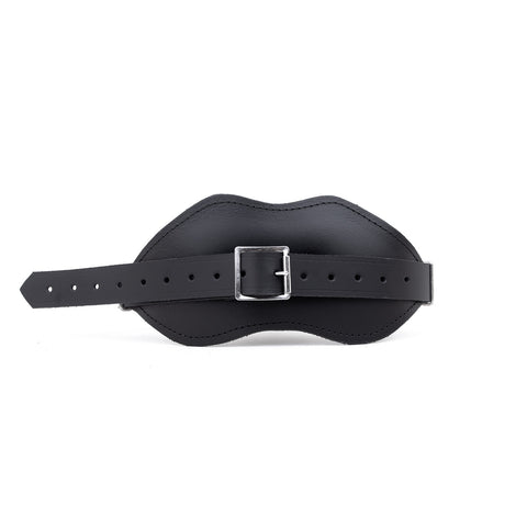 Rubber Tongue Gag - Front Buckle Leather Strap