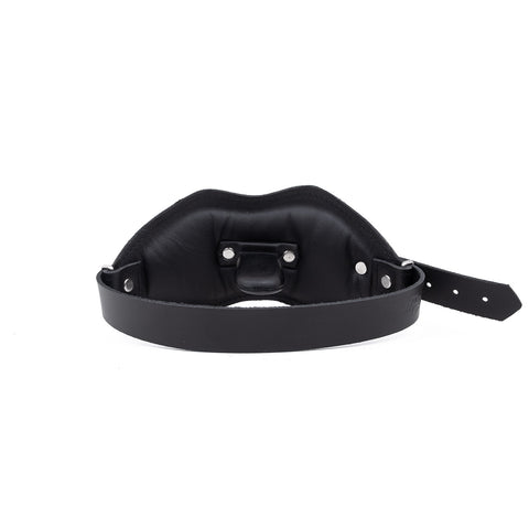 Rubber Tongue Gag - Front Buckle Leather Strap