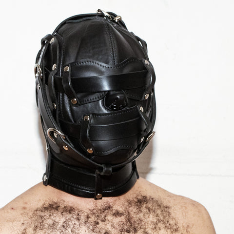 Heavy Duty Leather Hood with Straps - Fetters