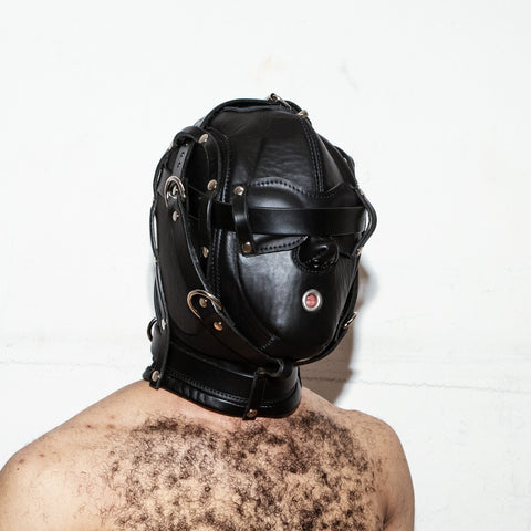 Heavy Duty Leather Hood with Straps - Fetters