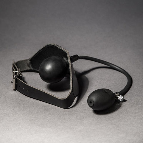 Inflatable Ball Gag - Leather Strap - Fetters