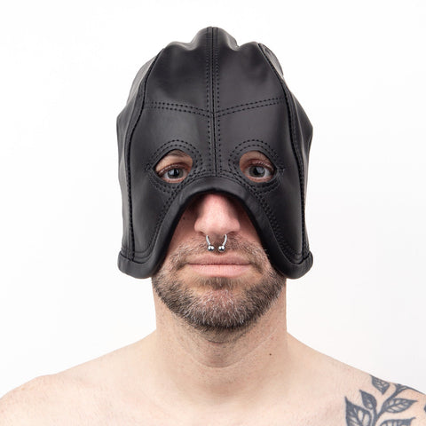 Leather Executioner Hood - Black - Fetters