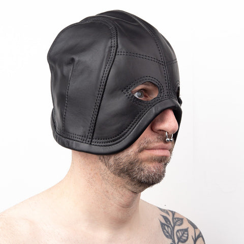 Leather Executioner Hood - Black - Fetters