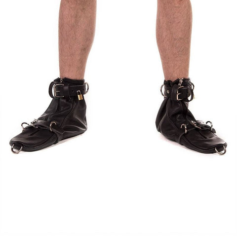 Locking Leather Bondage Boots - Fetters