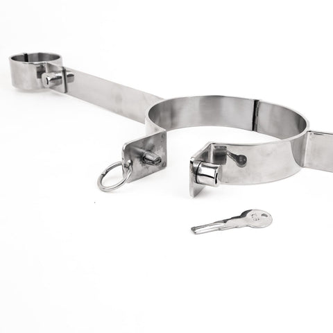 Neck & Wrist Rigid Irons, Snap Shut Locks - Fetters