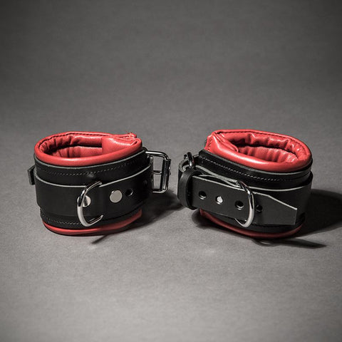 Padded Leather Ankle Cuffs - Fetters