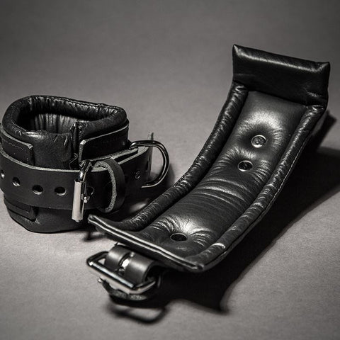 Padded Leather Ankle Cuffs - Fetters