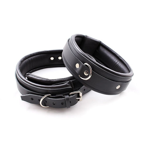 Padded Leather Thigh Cuffs - Fetters