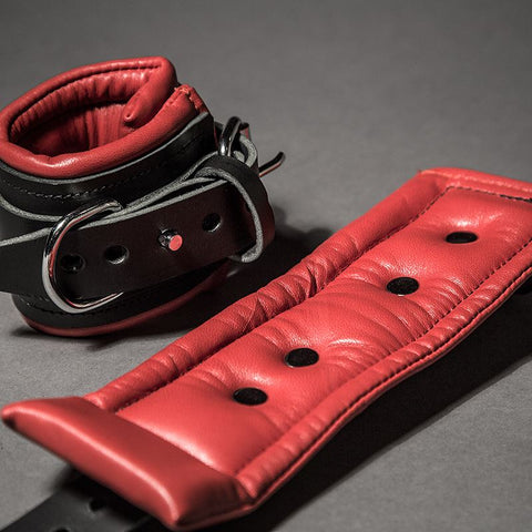 Padded Leather Wrist Cuffs - Fetters