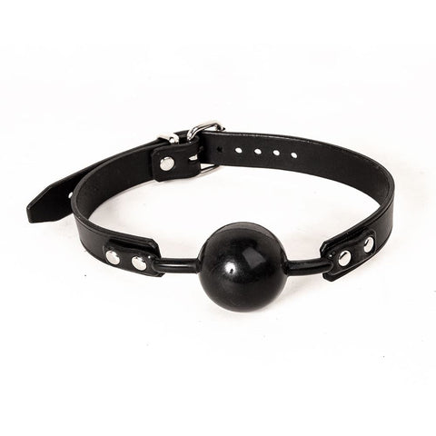 Rubber Ball Gag - Leather Strap - Fetters
