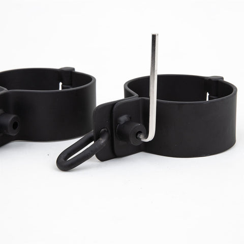 Steel Ankle Cuff - Pair, Black - Fetters