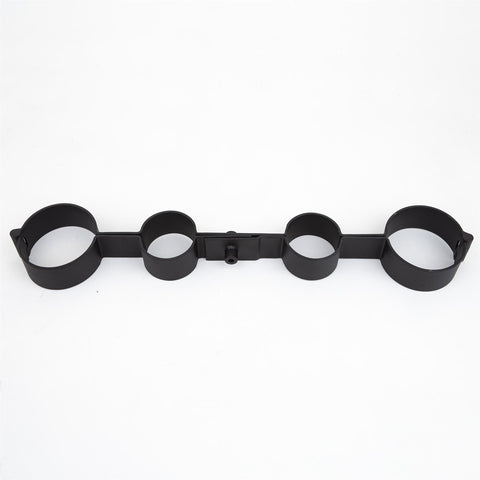 Steel wrist to ankle spreader, Black - Fetters