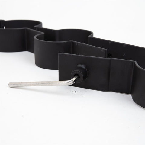 Steel wrist to ankle spreader, Black - Fetters