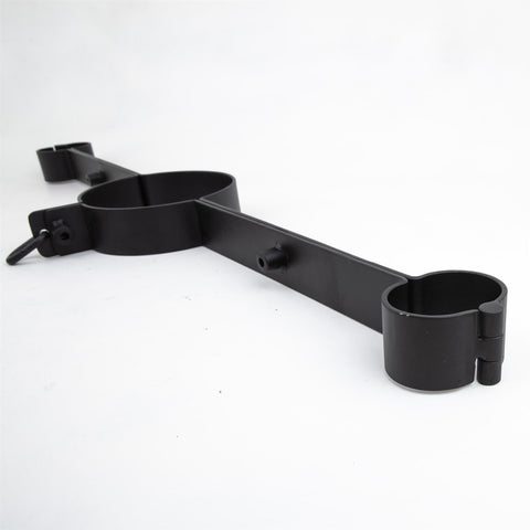 Steel wrist to neck restraint, Black - Fetters