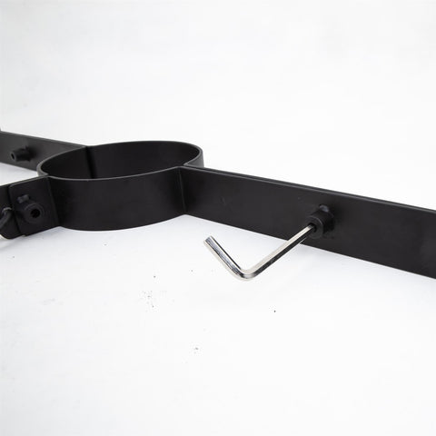 Steel wrist to neck restraint, Black - Fetters