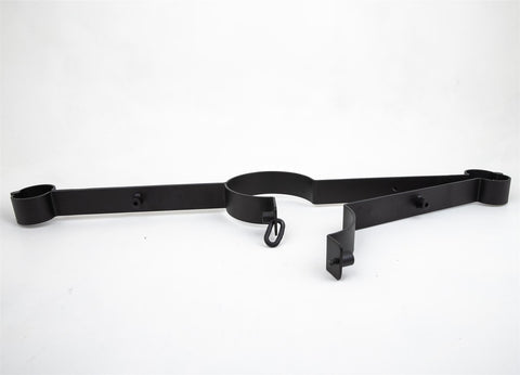 Steel wrist to neck restraint, Black - Fetters