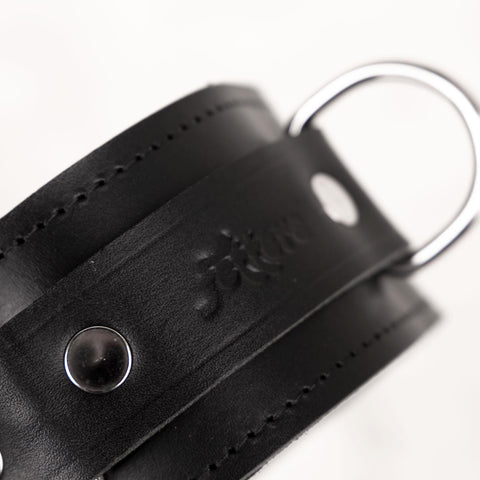 Classic Leather Restraint Set - Collar, Wrist and Ankle Cuffs