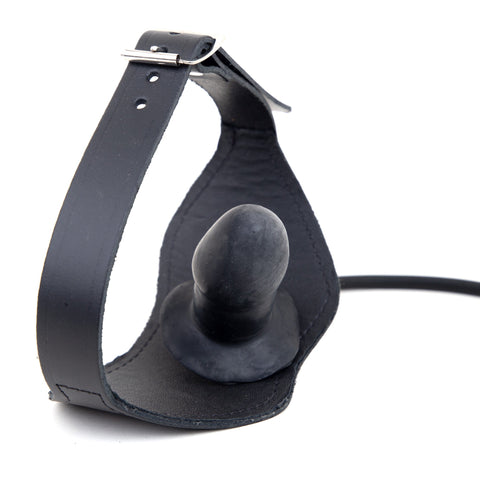 Inflatable Pecker Gag - Leather Strap - Fetters
