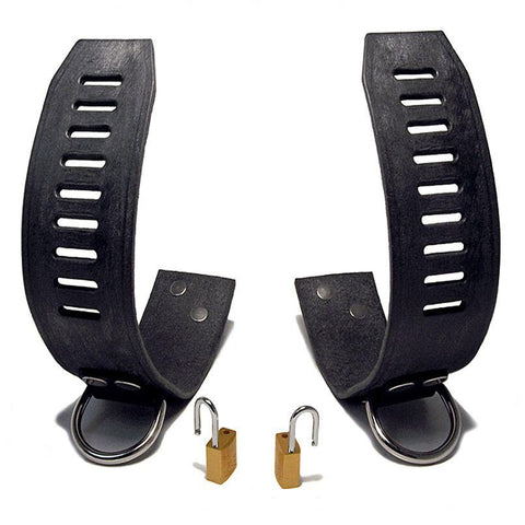 Leather Slot Wrist Restraints - Fetters