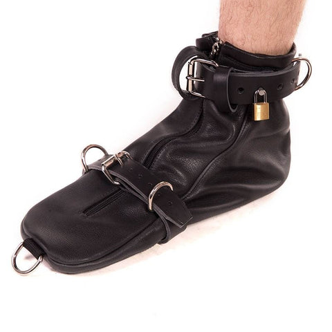 Locking Leather Bondage Boots - Fetters
