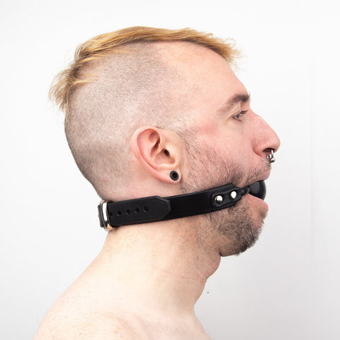 Rubber Ball Gag - Leather Strap - Fetters