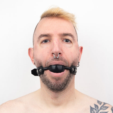 Rubber Ball Gag - Leather Strap - Fetters